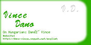 vince dano business card